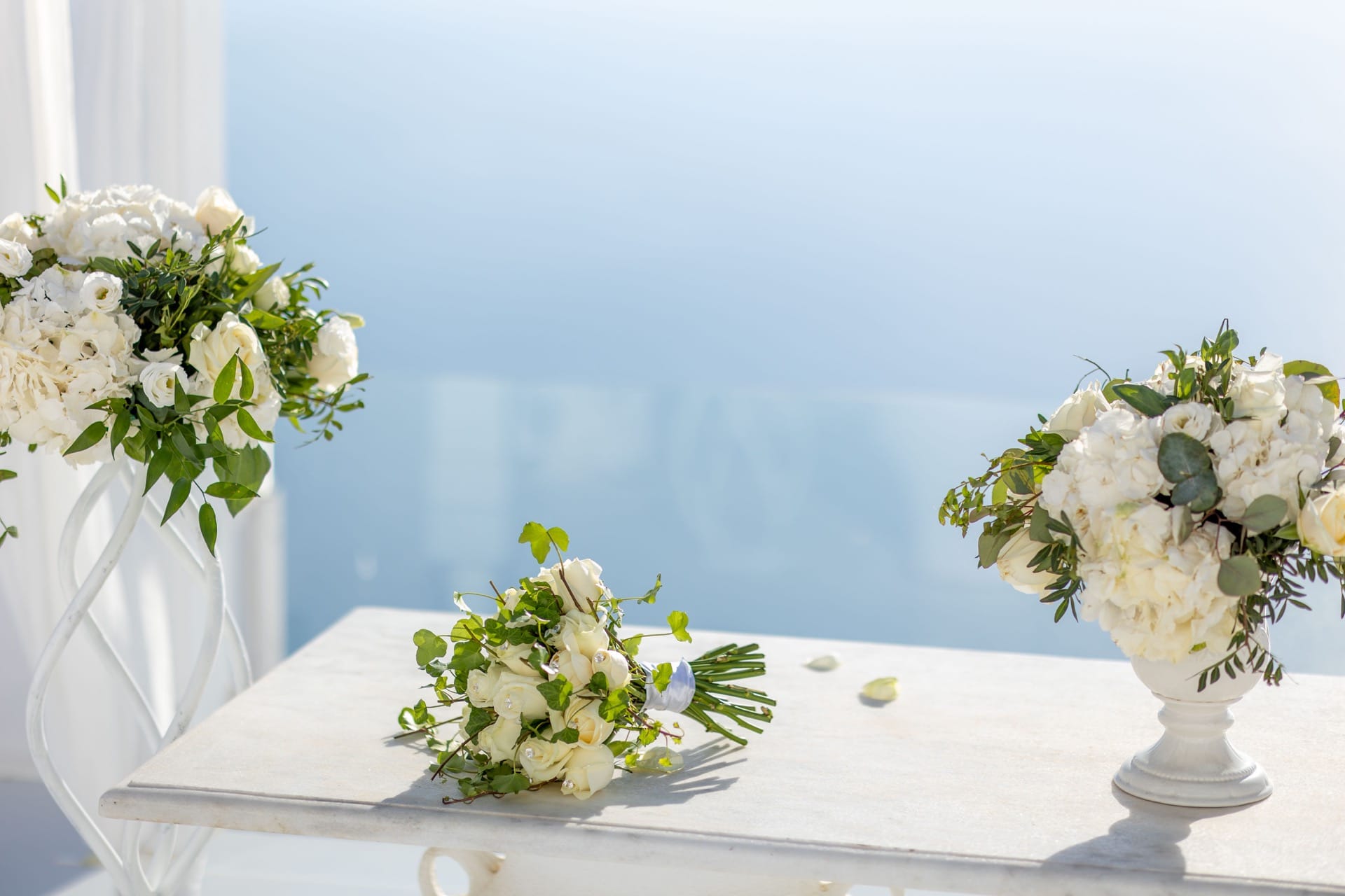 Beautiful Decoration with flowers on the table