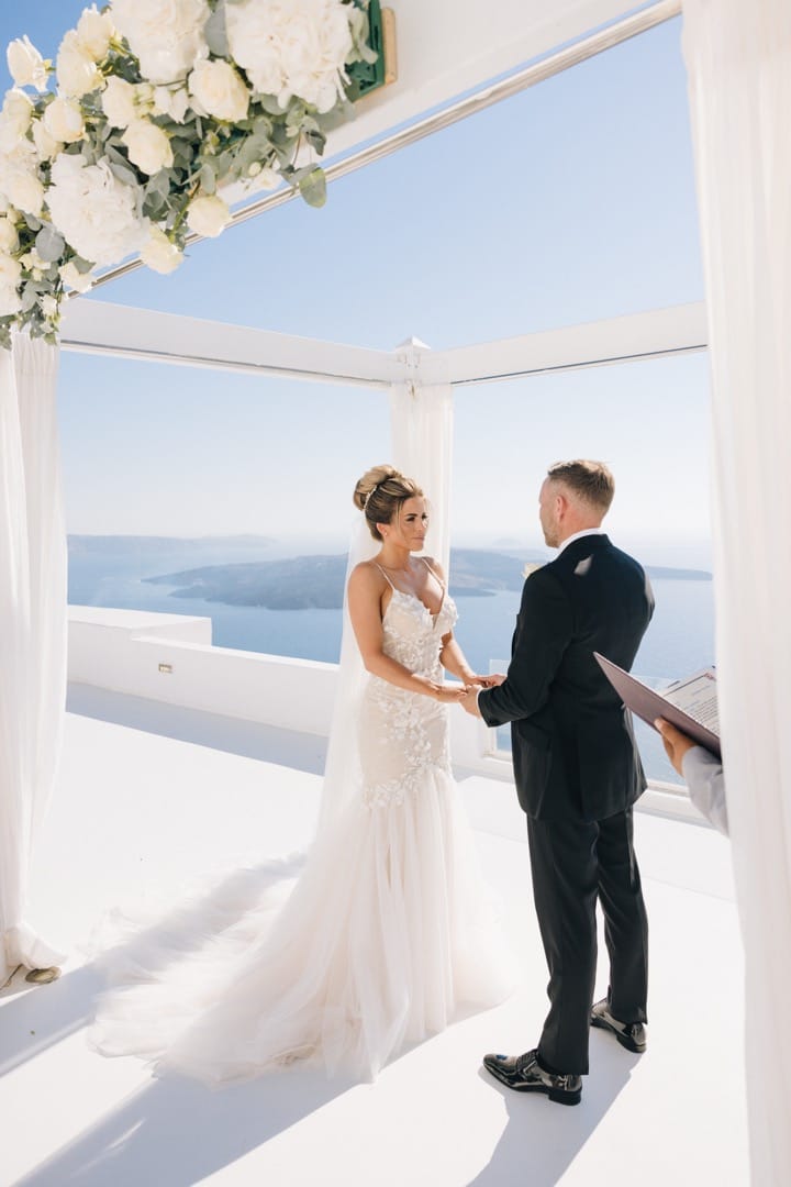 Groom and Bride during wedding ceremony