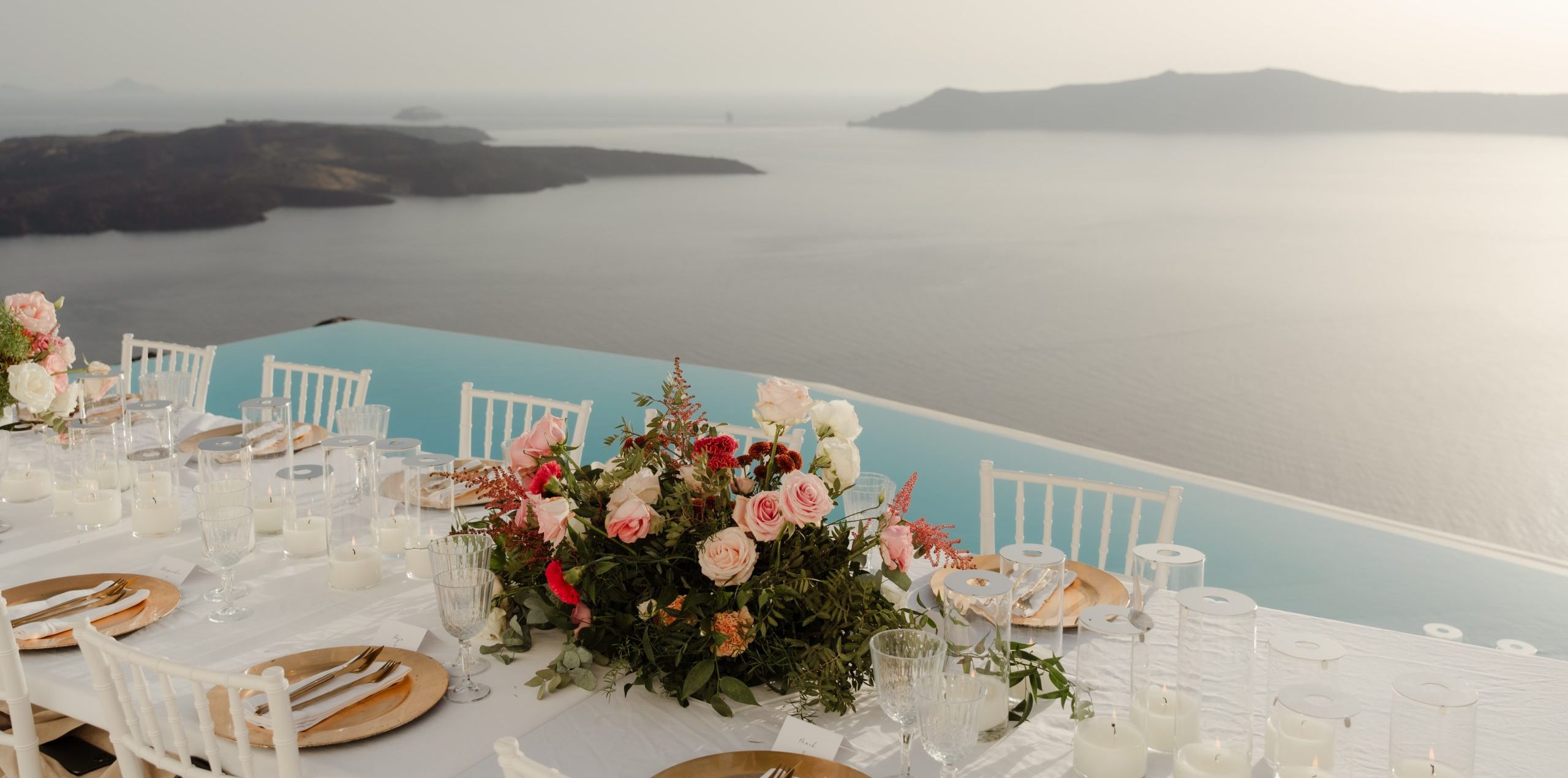 Dinner Venue with stunning caldera view